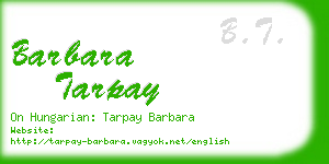 barbara tarpay business card